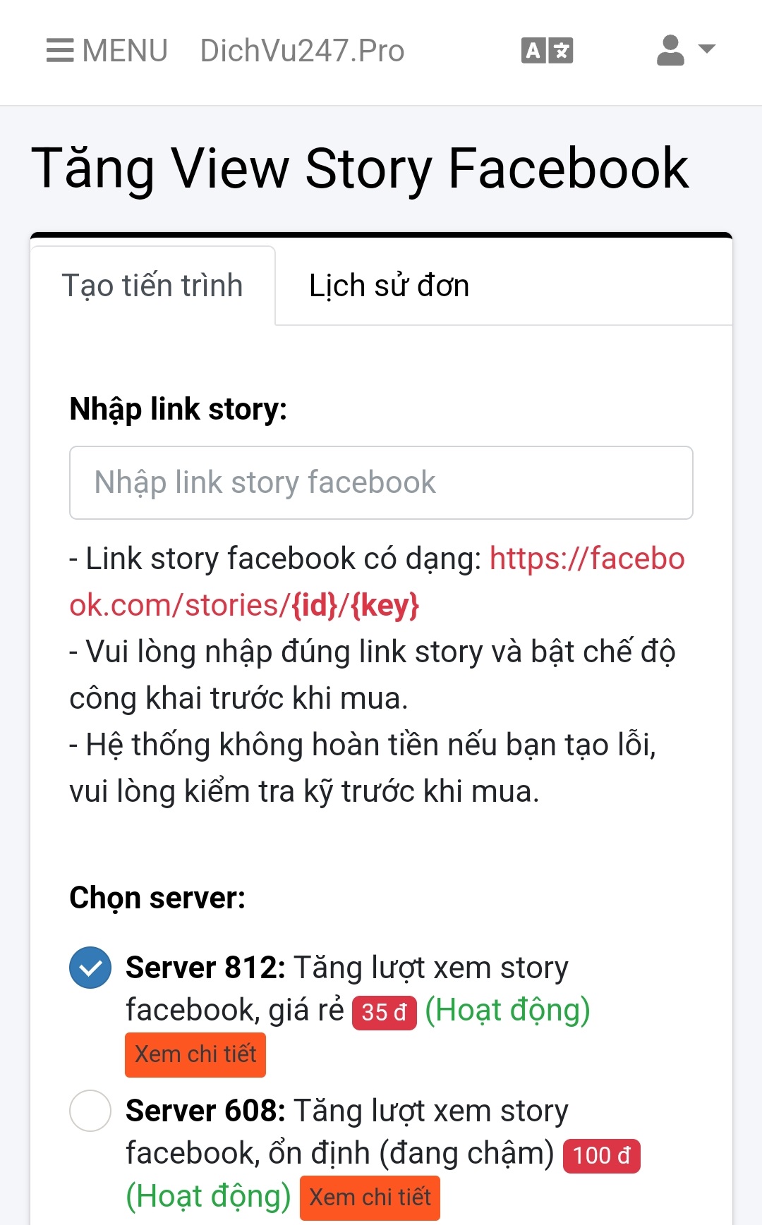 buff luot xem story facebook