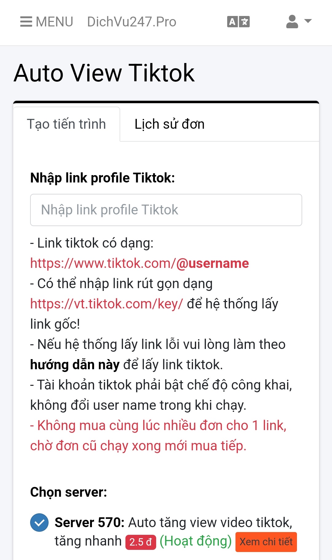 mua auto view tiktok