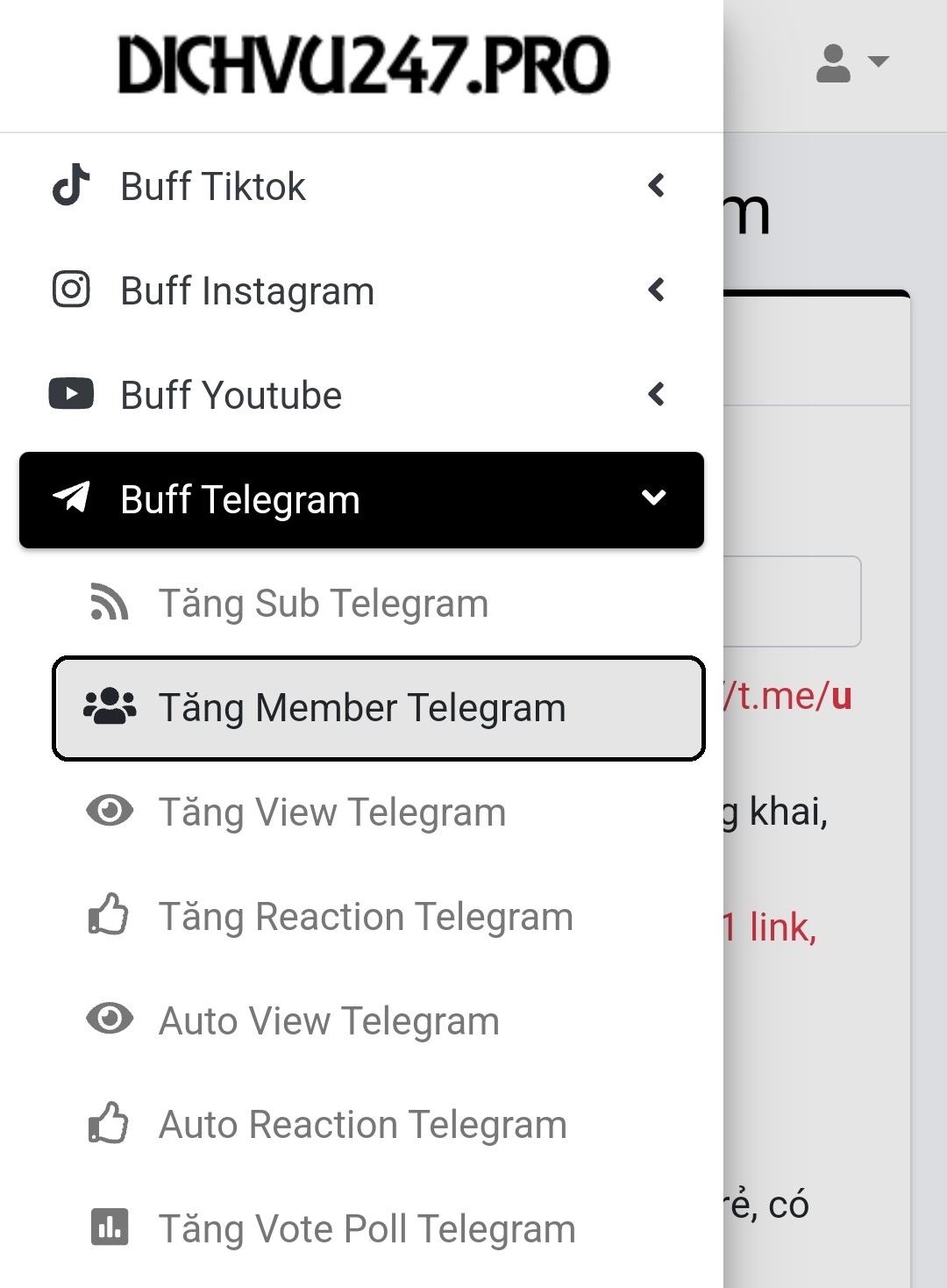 mua member telegram