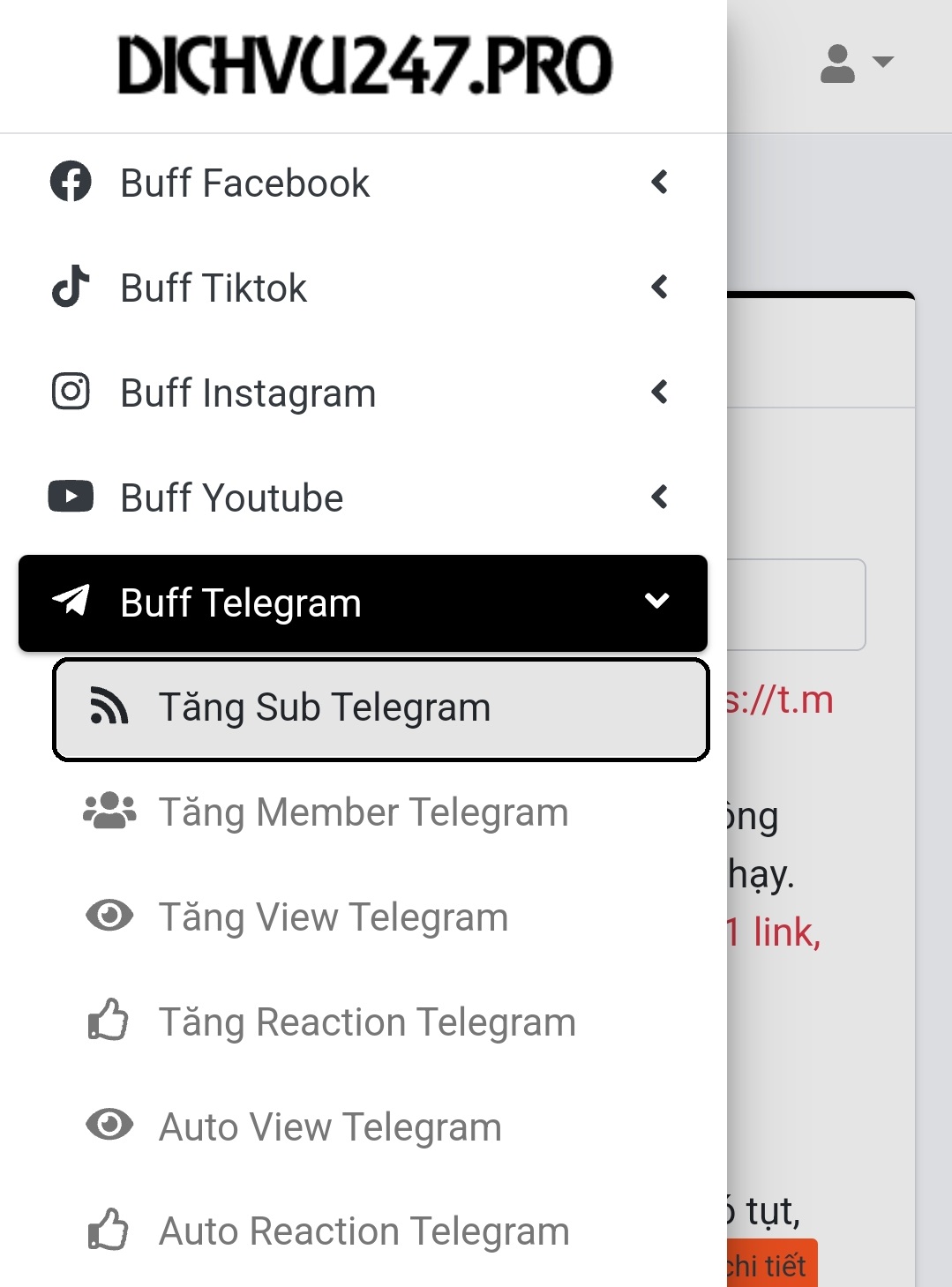 mua sub telegram