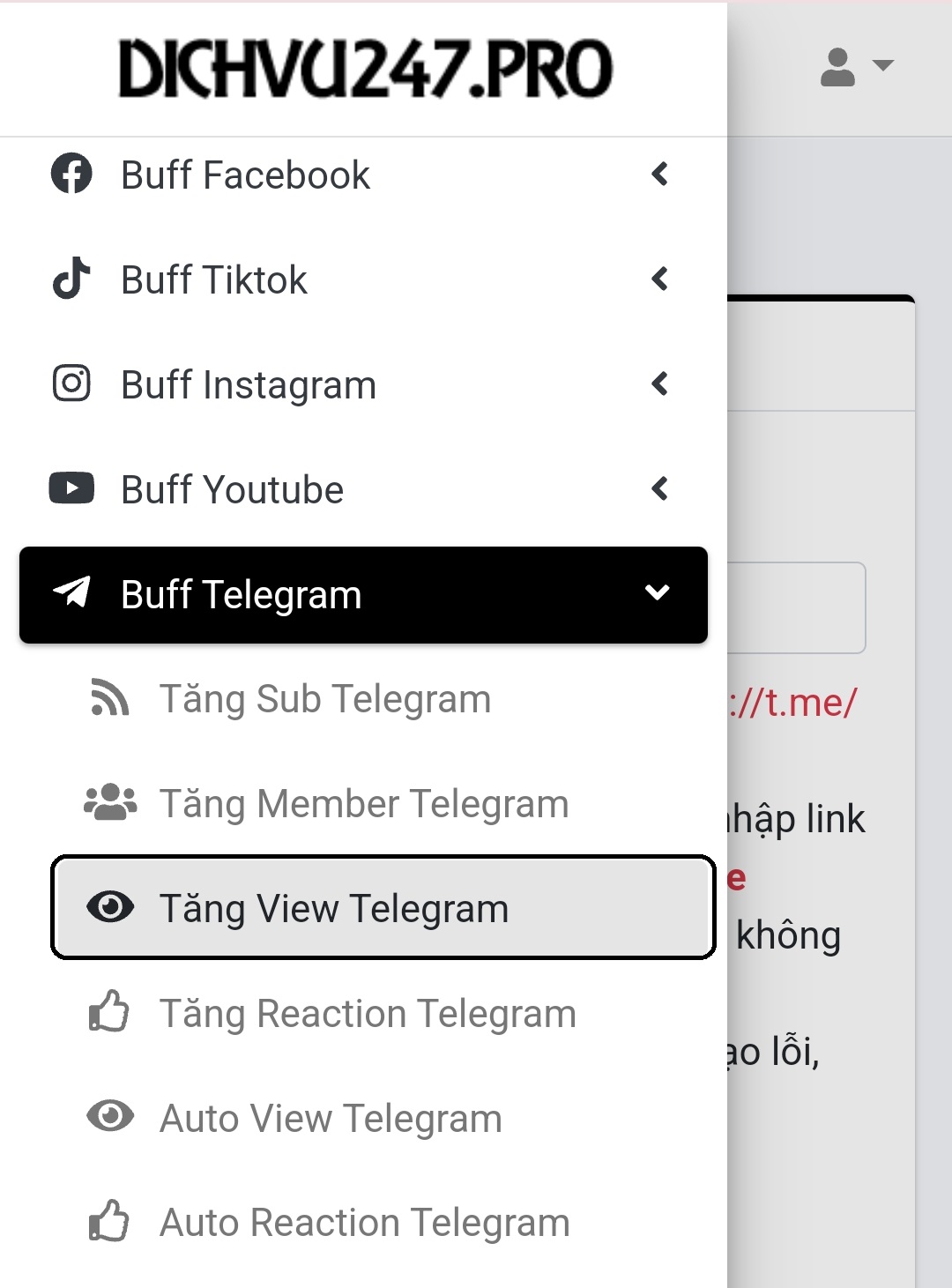 mua view telegram